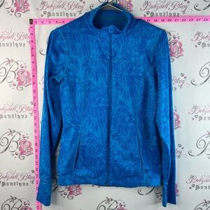 Mondetta sweater zip up flowers, floral Blue Floral-Print Full-Zip Jacket